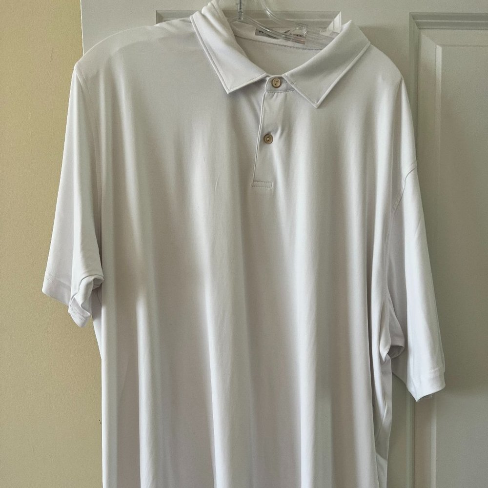 Peter Millar White Featherweight Men's Polo Shirt